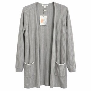 Blu Pepper Cozy Life Heather Gray Ribbed Cardigan - NWT